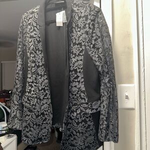 Lane Bryant Black Lace Blazer